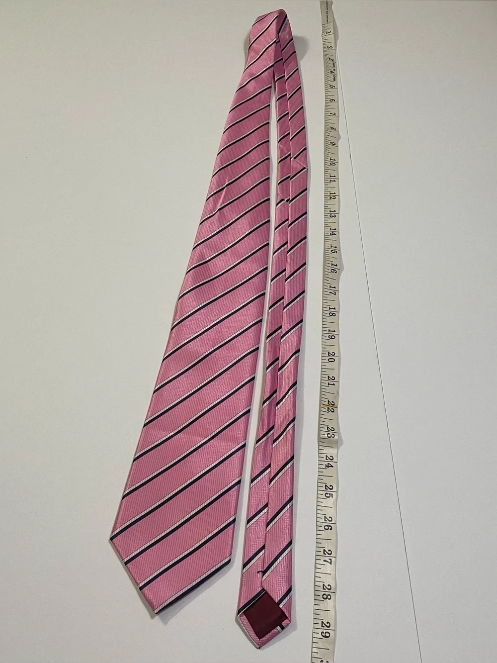 Paola Cassani Pink Striped Skinny Tie